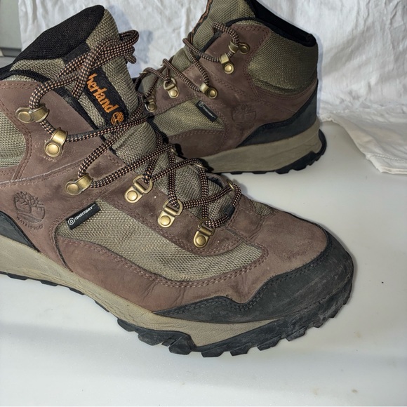 Timberland-Men’s Mid Waterproof Timberdry/Rebotl Hiking Brown Leather Boots Sz11 main image 6